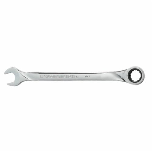 GEARWRENCH® 85132 XL Series Open End Combination Wrench, 1 in Wrench, 12 Points, 0/15 deg Offset, 14-1/2 in OAL, Polished Chrome/Nickel Plated